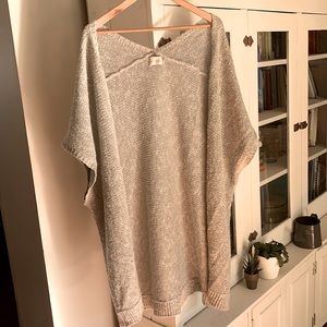 Gray knit cardigan
